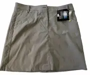 GOLFINO Skort Ladies Size 8 Techno STRETCH Grey NEW -TAGS #1359124 UV- Sun Golf