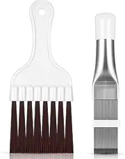 2 Pieces Air Conditioner Condenser Fin Comb, Fin Cleaning Brush Air Conditioner Fin Cleaner Refrigerator Coil Cleaning Whisk Brush Metal Fin Evaporator Radiator Repair Tool