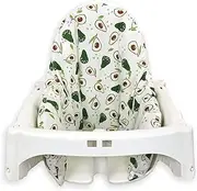 High Chair Cover for IKEA Antilop High Chair,Cotton Cover for Inflatable Cushion, Cushion Cover for High Chairs for Babies and Toddlers, High Chair Accessories, It is Only Cover! (Avocado)