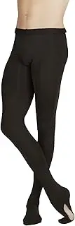 [Wearmoi] Wear Moi TIG001BLAM Men's Ballet Tights, Clovis, Convertible, Seamless Underfoot, Elastic Cotton Material (M), Black