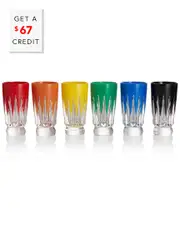 Waterford Set of 6 New Year Firework Mixed Shot Glasses with $67 Credit
