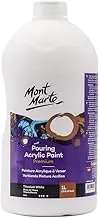MONT MARTE Premium Pouring Acrylic Paint, 1L (33.8oz),Titanium White, Pre-Mixed Acrylic Paint, Suitable for a Variety of Surfaces Including Stretched Canvas, Wood, MDF and Air Drying Clay