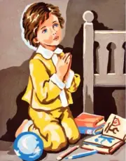 "The Prayer" Printed Needlepoint Tapestry Canvas 3295