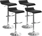 Artiss Bar Stools Stool Set of 4 Adjustable Kitchen Swivel Counter Barstools ...