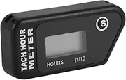 Aswalling Resettable Hour Meter Digital Tachometer for Outboard Motor Lawn Mower Motocross Motorcycle Marine Chainsaw Pit Bike Hm016R