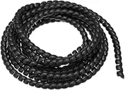 uxcell Flexible Spiral Tube Wrap Cable Management Sleeve 10mm X 12mm Computer Wire Manage Cord 3 Meters Length Black