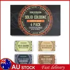 4 Pack Solid Colognes Men 0.5 Oz - Perfume with Cedar Wood, Clary Sage, Vetiver
