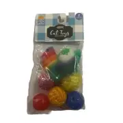 Meow Cat Toys with Bells and Feathers 7 Pack
