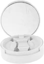 CALLARON Travel Eyelash Box: Empty Fake Lash Storage Case with Mirror & Clip False Eyelashes Organizer Circle Makeup Container for Women and Girls