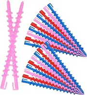 WRITWAA 20Pcs Hair Curlers Flexible Perm Rods for Styling Easy to Use Spiral Hair Rollers for Women Portable Curling Tools for Home and Salon Use Random Colors