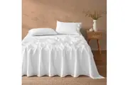 Natural Home Vintage Washed Hemp Linen Sheet Set White (Queen,King,Super King)