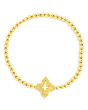 Roberto Coin 18K Yellow Gold Venetian Princess Diamond Small Flower Bracelet