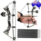 9.5" Mini Compound Bow Kit Arrows Target Kids Gift Archery Shooting Toy Game
