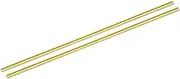 uxcell 2pcs Brass Rods 1/4" x 12" Brass Solid Round Stock Lathe Bar for Knife Handles Pin DIY Craft Model Plane