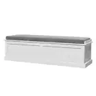 Storage Ottoman Blanket Box 140cm Fluted Grey Artiss