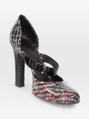 Abstract Patent Leather Heels