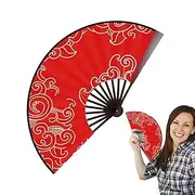 [Glugahrif] Folding Hand Fan, Folding Hand Fan - Wedding Party Performance Fan | Hot Weather Cooling Tools, Cosplay Performance Accessories for Mariag Party