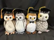 TY Beanie Baby owls class of ‘98, ‘99, ‘00, ‘01 Retired Rare Tag errors W/Extras
