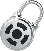 jojofuny Smart Padlock Locks Hangers Portable Locker Key Luggage Straps Door Knob Gate Lock Wireless Padlock Silver Stainless Steel