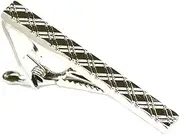[KUHBDIE] Brass Tie Clip Gift Silver Wedding Accessory Clip