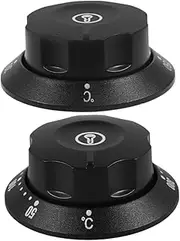 GANAZONO 2pcs Universal Oven Thermostat Knob: Stove Knob Replacement Temperature Control Plastic Appliances Knobs for Home Kitchens Oven Fryer Heater