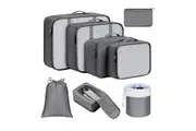 8Pcs Packing Cubes for Travel Lightweight Luggage Organizers for Suitcase Durable Luggage Cubes-Grey