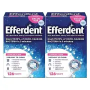 Efferdent Denture Cleaner Complete Clean, Retainer Cleaning Tablets for