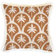 Cushion Cover-Coastal Fringe-Corfu Rust-45cm x 45cm