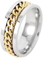 [NiuCAIDEP] Versatile Ring Ring, Rotatable Stainless Steel Ring, Used for Men's and Women's Holiday Gifts and Daily Accessories.