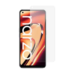 Realme Narzo 50 Pro 6.4吋 透明高清9H玻璃鋼化膜手機保護貼(Narzo50Pro保護貼 Narzo50Pro鋼化膜)