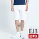 特降品↘EDWIN JERSEYS迦績 EJ3 涼感 復古棉 休閒短褲-男款 白色 SHORTS