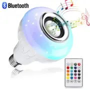 12W E27 Bluetooth Speaker Music Bulb Remote Control RGB Light Bulb 85-265V for B