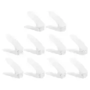 20pcs Shoe Slots Organizer Adjustable Double Layer Space Saving Shoe Rack White