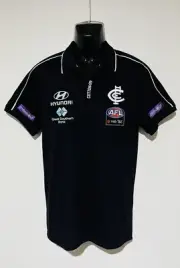 Carlton Blues AFLW Football Mens Replica Cotton On Media Polo Shirt Size S BNWT