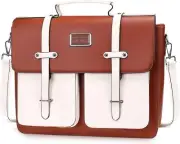 PU leather Laptop Bag for Women 15 15.6 inch Backpack Messenger Shoulder Bag