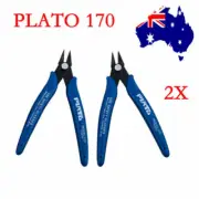 2X PLATO Model-170 Wire Cable Cutters Cutting Electrical Side Flush Pliers Tool