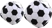 ifundom 2PCS Plush Storage Bag Soccer Design Organizer for Large Capacity for Clothes and Books Soft Plush Material for Home Travel Outdoor Use