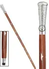 Silver Finished Brass head Vintage Handle Brown Wooden Walking Stick Handmade