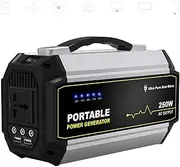 275Wh Portable Generator Power Station with DC/AC Pure Sine Wave Inverter,USB Output,Charged by Solar Panel and Outlet,Emergency Power Supply for Outdoor,Camping,Traveling,Hunting