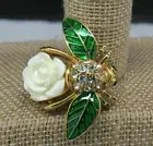 JOAN RIVERS Limited Edition 1/5000 WHITE GARDENIA BEE Pin brooch very rare NIB