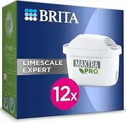 BRITA MAXTRA PRO Limescale Expert Water Filter Cartridge 12 Pack (New) - Original BRITA Refill for Ultimate Appliance Protection, reducing impurities, Chlorine and Metals (Package May Vary)