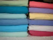 Plain Colours Flannelette Cotton Fitted Cot Sheet Handmade