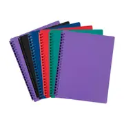 6PK Marbig 20-Pocket A4 Refillable Document/File Holder Display Book - Assorted