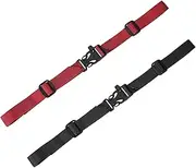 uxcell Backpack Chest Strap [2PCS] - Adjustable Sternum Straps with Emergency Whistle Buckle Use for Backpack Replacement & Hiking - [Black & Pink] Chest Belt Hollow Quick Release Buckle