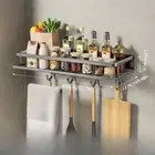 1 PC Multifunctional Kitchen Rack Spice Storage Rack Wall Mounted Kitchen Utensi