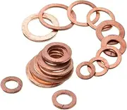 200pcs Copper Sealing Washers Oil Drain Plug Gasket Assortment High Conductivity Suitable for Car Marine Generators