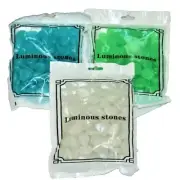 iHome 300 Pcs Glow In The Dark Pebbles for fish tank decor Green Blue White