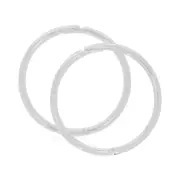 Sterling Silver 12mm Plain Kids Sleepers