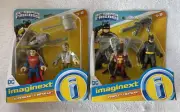Imaginext DC Black Bat & Ninja Batman - Superman & Metallo Action Figures 2 Sets