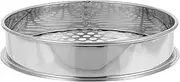 Generic Soil Sieve Sifting Pan Mesh Screen Garden Sieve Riddle Fine Mesh Strainer Stainless Steel Sand Sieve Sifter Gardening Tool 10MM